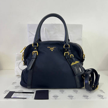 [PRE LOVED] Prada BL0912 Tessuto 2-way bag in Bleu GHW