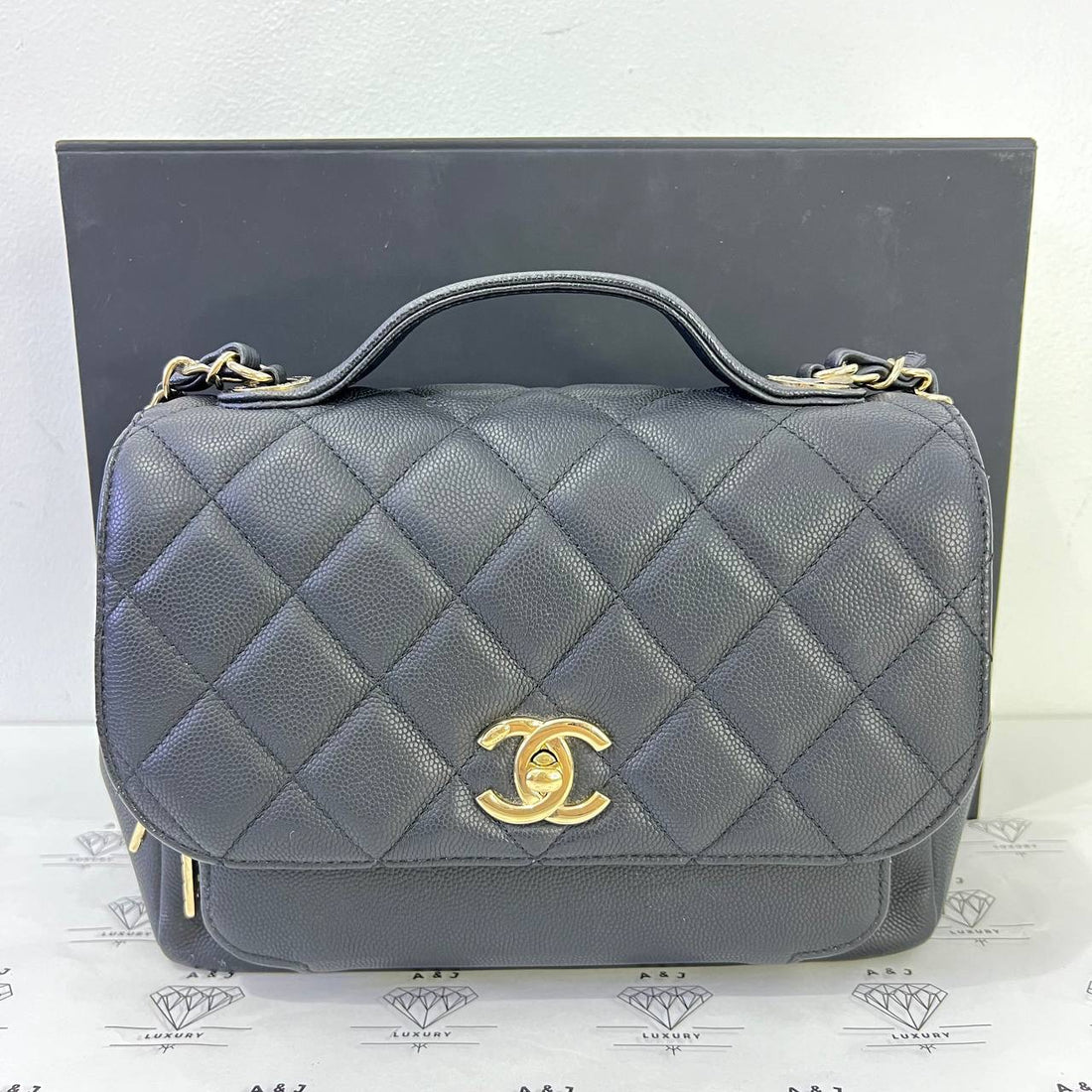 [PRE LOVED] Chanel Medium Business Affinity in Black Caviar Leather GHW (Series 27)