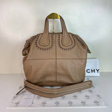 [PRE LOVED] Givenchy Medium Nightingale with Studs in Beige GHW