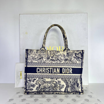 [PRE LOVED] Christian Dior Medium Book Tote in Toile De Juoy (2021)