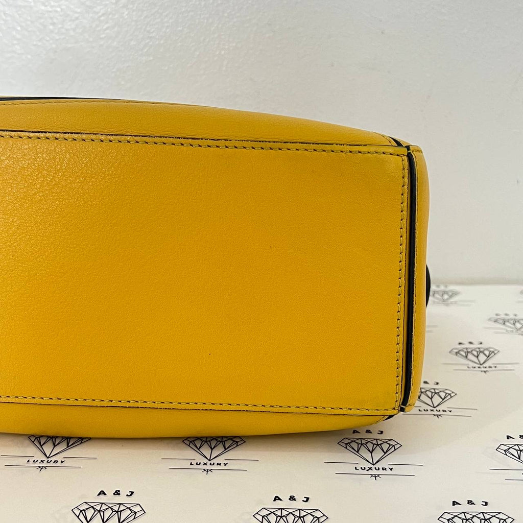 [PRE LOVED] Loewe Small Puzzle in Yellow Grained Calfskin Leather SHW