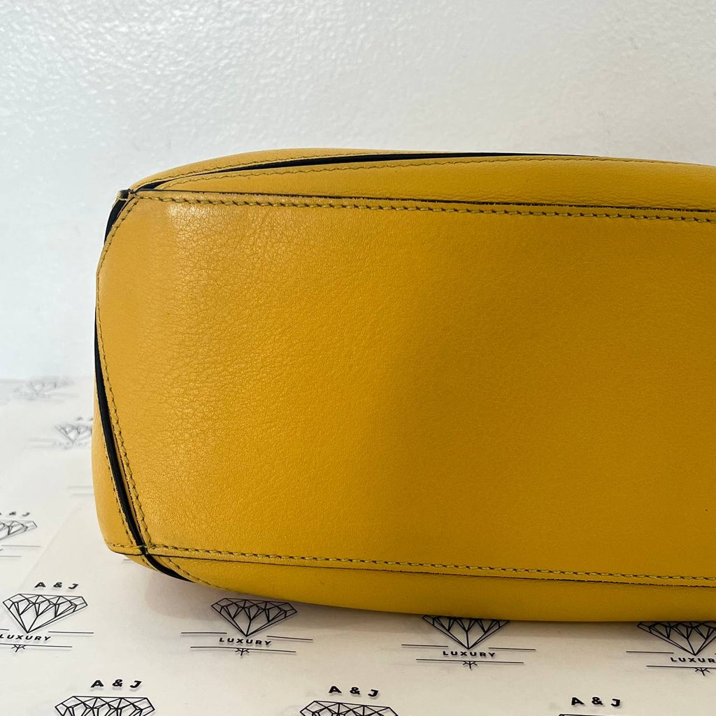 [PRE LOVED] Loewe Small Puzzle in Yellow Grained Calfskin Leather SHW