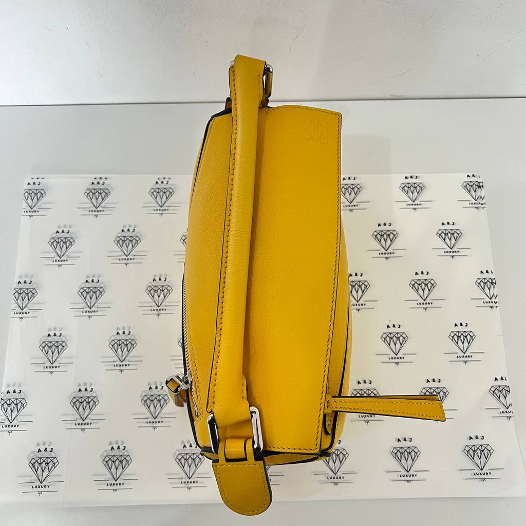 [PRE LOVED] Loewe Small Puzzle in Yellow Grained Calfskin Leather SHW