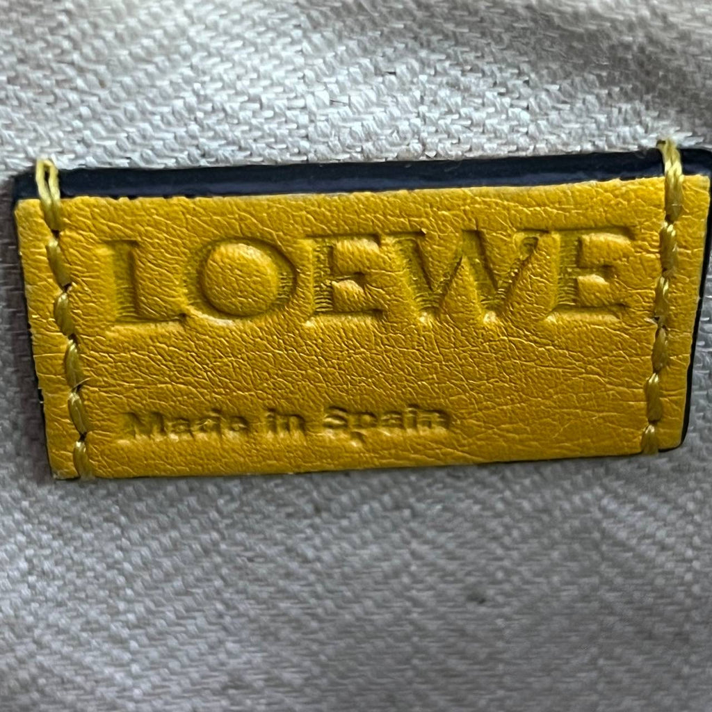 [PRE LOVED] Loewe Small Puzzle in Yellow Grained Calfskin Leather SHW