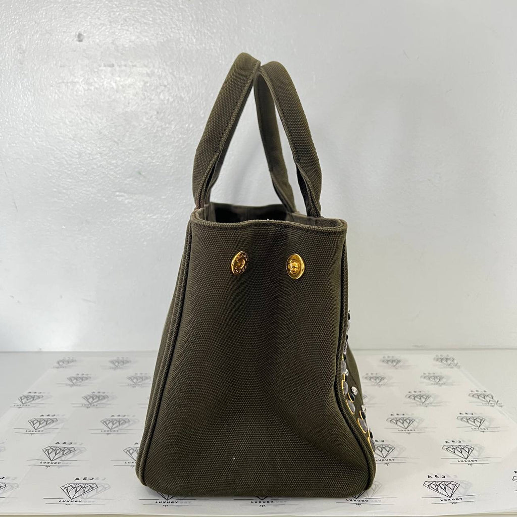 [PRE LOVED] Prada B2439O Canapa in Militare Color with Studs GHW