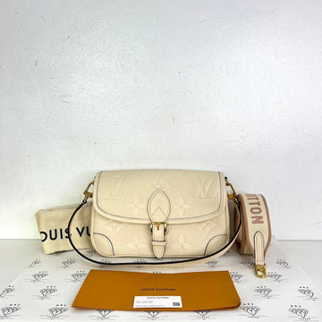[PRE LOVED] Louis Vuitton Diane in Creme Empreinte Leather (microchipped)