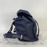 [PRE LOVED] Prada 1BZ005 Double Pocket Backpack in Bleu Tessuto SHW