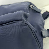 [PRE LOVED] Prada 1BZ005 Double Pocket Backpack in Bleu Tessuto SHW