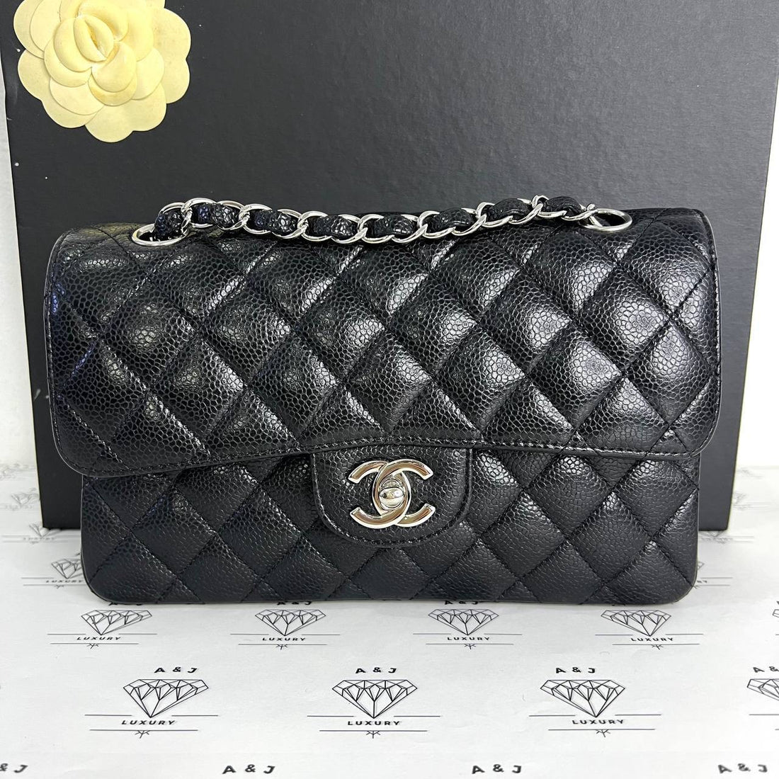 [PRE LOVED] Chanel Small Classic Double Flap in Black Caviar SHW (Series 12)