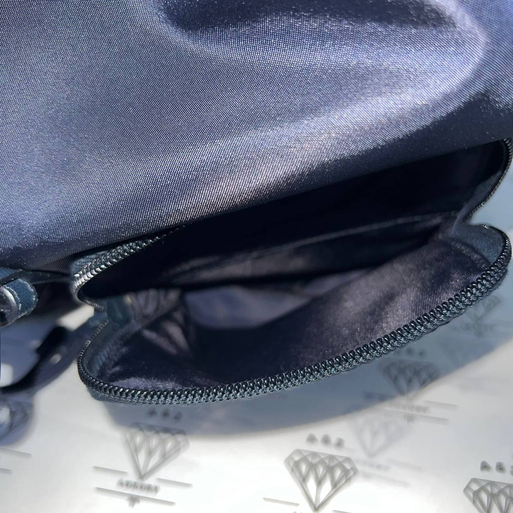 [PRE LOVED] Prada 1BZ005 Double Pocket Backpack in Bleu Tessuto SHW