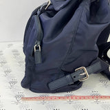 [PRE LOVED] Prada 1BZ005 Double Pocket Backpack in Bleu Tessuto SHW