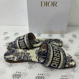[PRE LOVED] Christian Dior Dway Slides in Toile De Jouy Size 35EU
