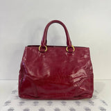 [PRE LOVED] Prada BN2533 Shopping Tote in Rubino Vitello Shine Leather GHW