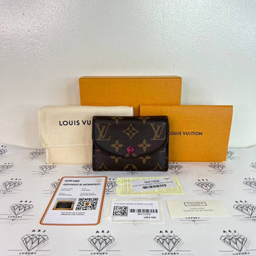 [PRE LOVED] Louis Vuitton Rosalie Cardholder in Monogram Fuchsia interior (UB4189)