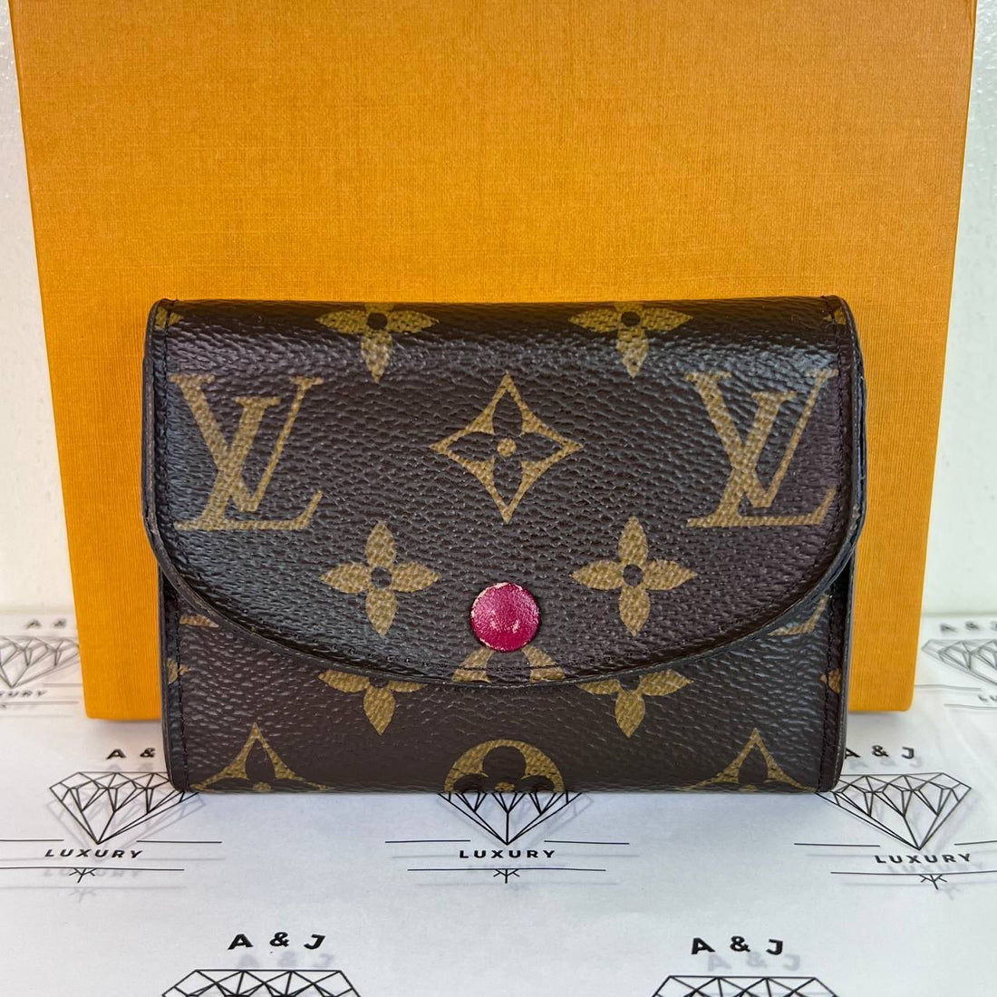 [PRE LOVED] Louis Vuitton Rosalie Cardholder in Monogram Fuchsia interior (UB4189)