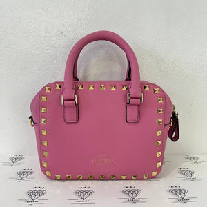 [PRE LOVED] Valentino Rockstud Top Handle in Pink GHW