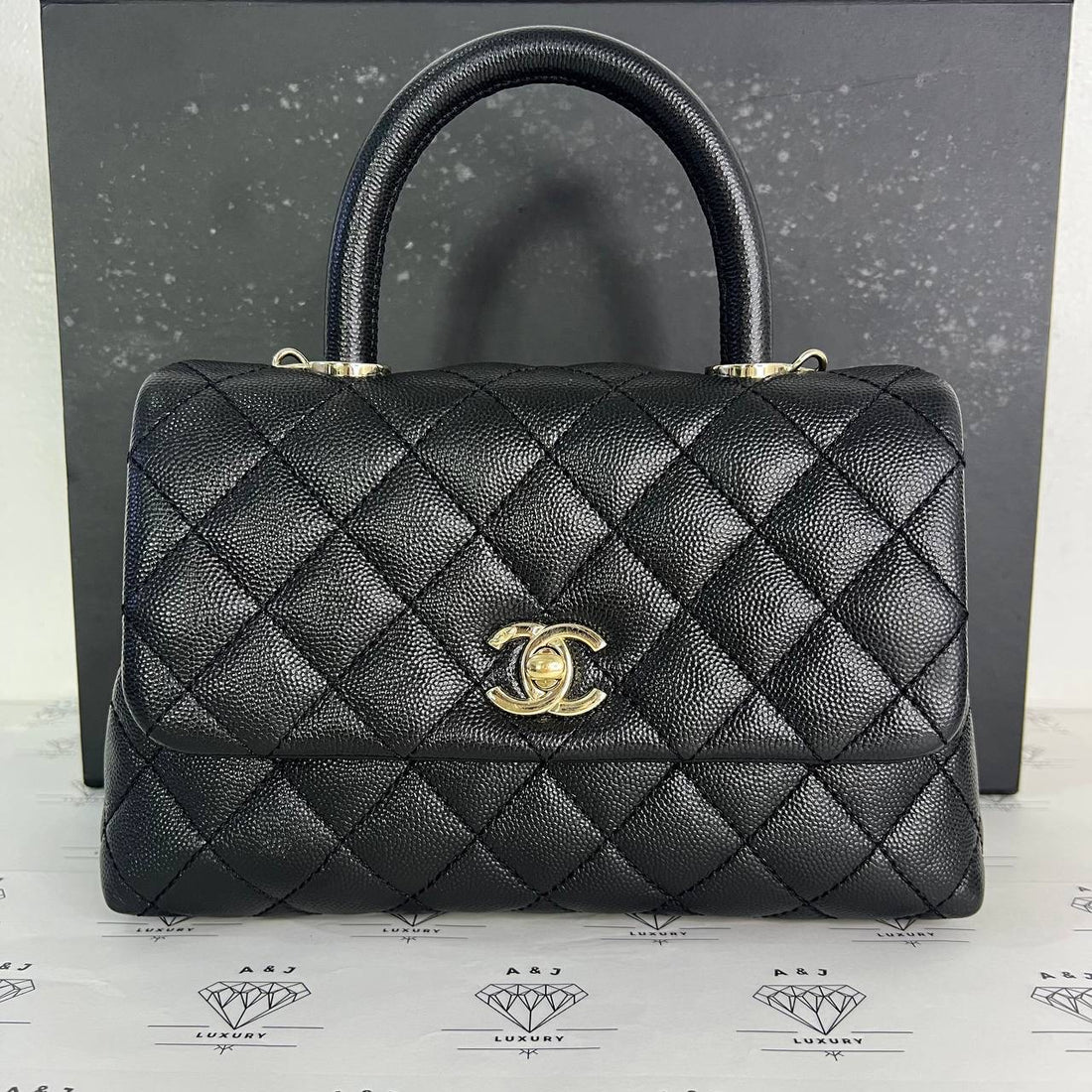 [PRE LOVED] Chanel Small Coco Handle in Black Caviar GHW (Series 31)