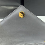 [PRE LOVED] Yves Saint Laurent Small Envelope Flap in Storm Matelasse Grain De Poudre Leather GHW