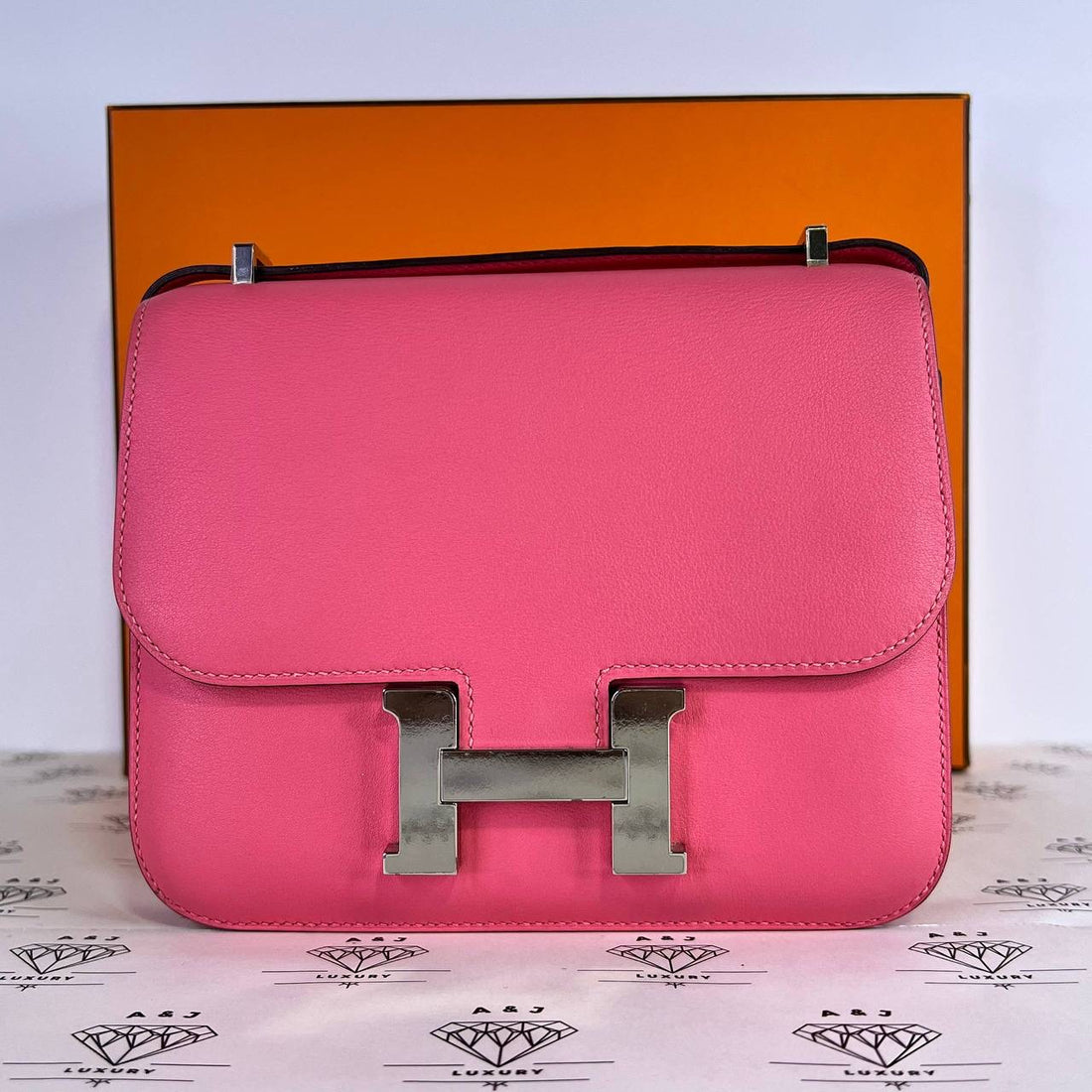 [PRE LOVED] Hermes Constance 18 in Rose Azalee Swift Leather PHW (Stamp A - 2017)