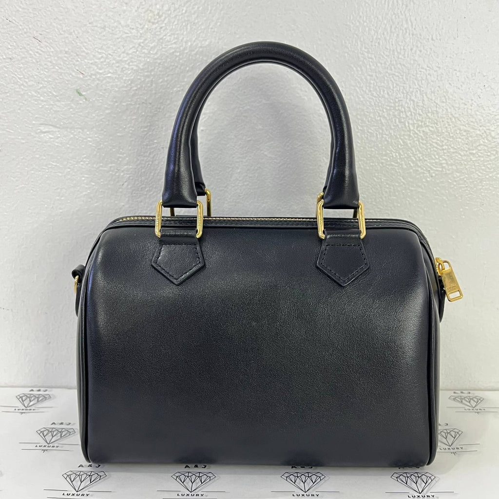 [PRE LOVED] Celine Small Boston Bag in Black Smooth Calfskin GHW