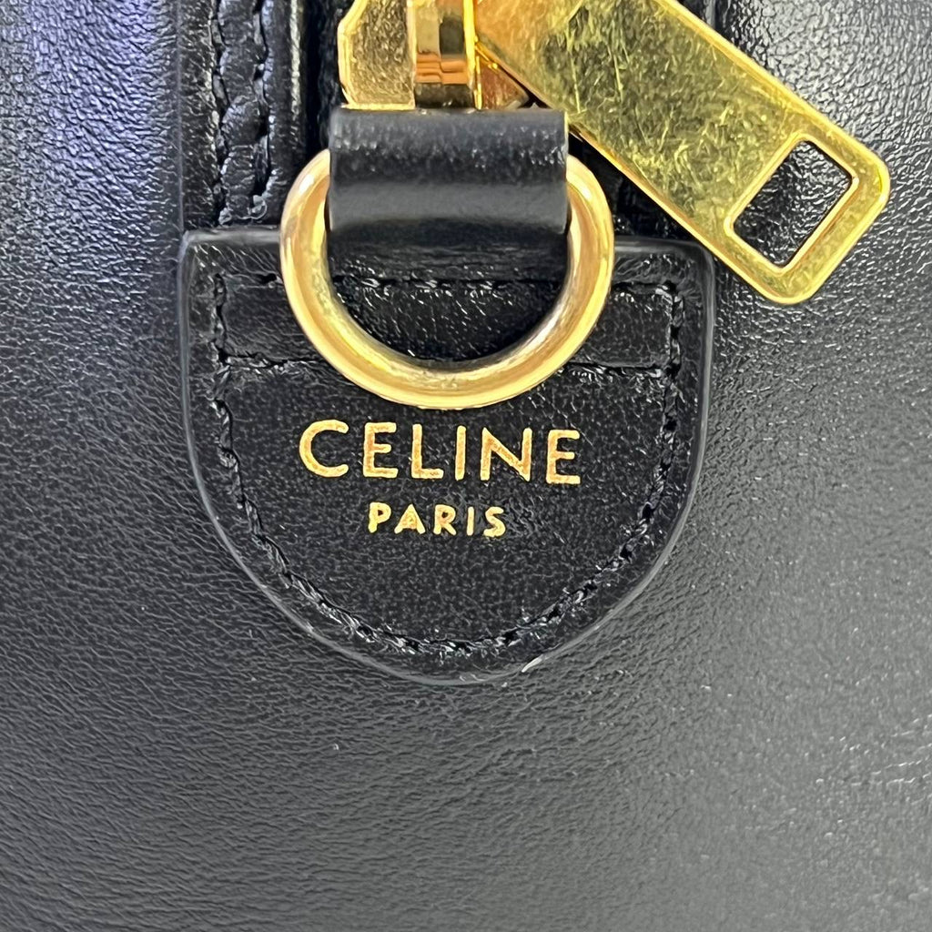 [PRE LOVED] Celine Small Boston Bag in Black Smooth Calfskin GHW