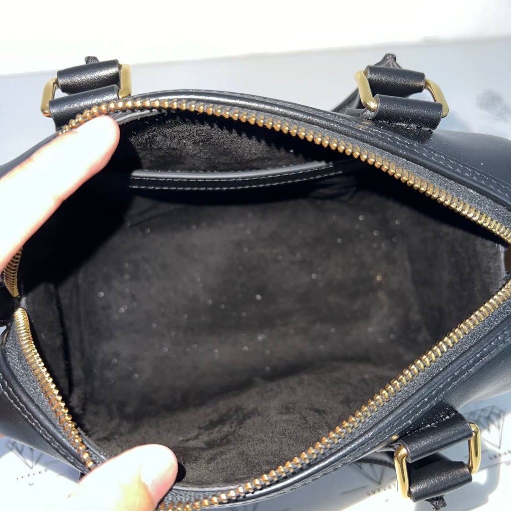 [PRE LOVED] Celine Small Boston Bag in Black Smooth Calfskin GHW