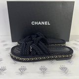 [PRE LOVED] Chanel Rope Sandals in Black Size 35EU