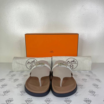 [BRAND NEW] Hermes Empire Sandals in Beige Mastic/Beige Glaise Size 37