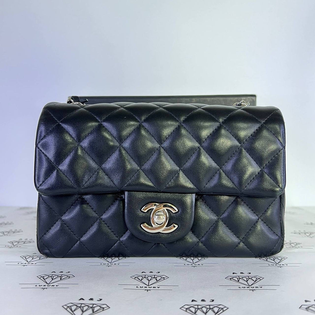 [PRE LOVED] Chanel Mini Rectangle Flap in Black Lambskin Leather SHW (Series 30)