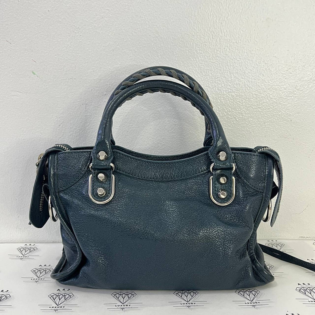 [PRE LOVED] Mini Balenciaga City in Blue Green SHW