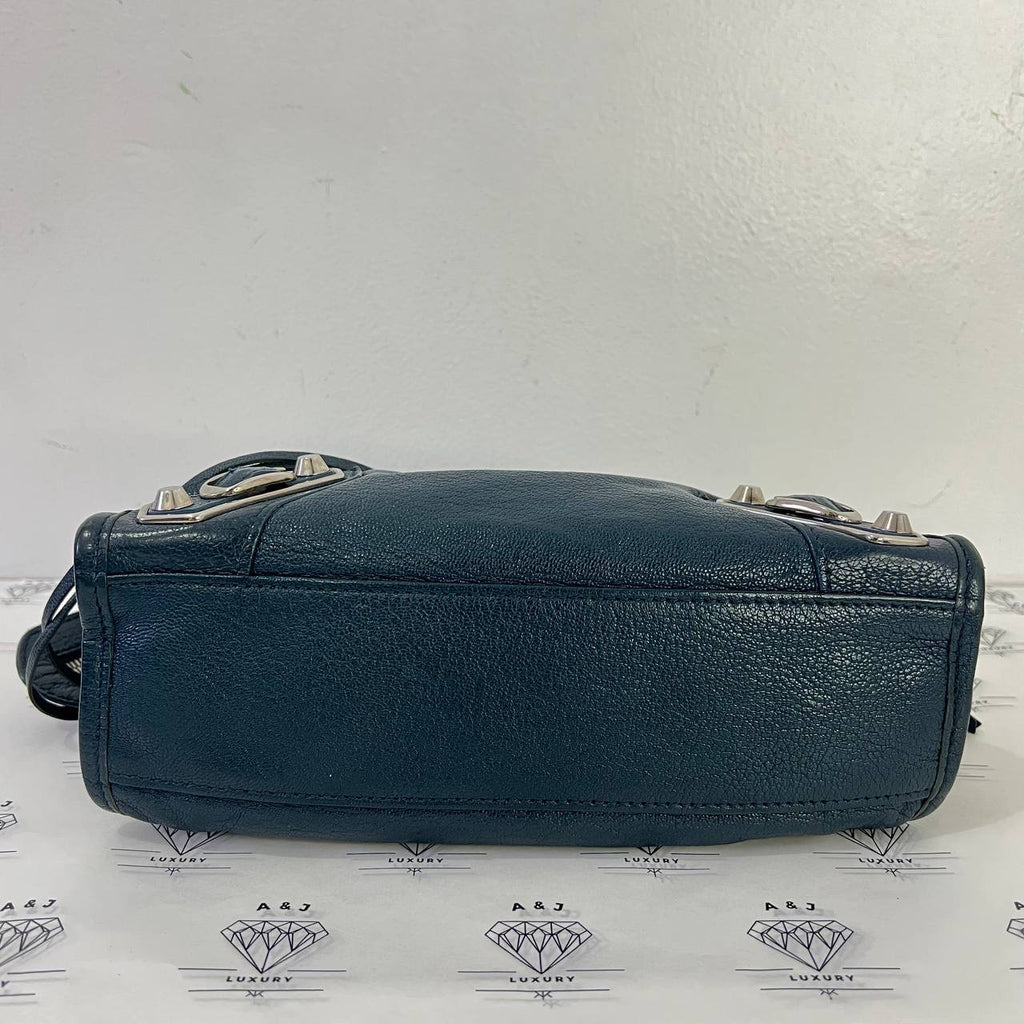 [PRE LOVED] Mini Balenciaga City in Blue Green SHW