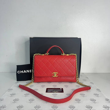 [PRE LOVED] Chanel Chic Affinity Top Handle in Red Caviar GHW (Series 27)