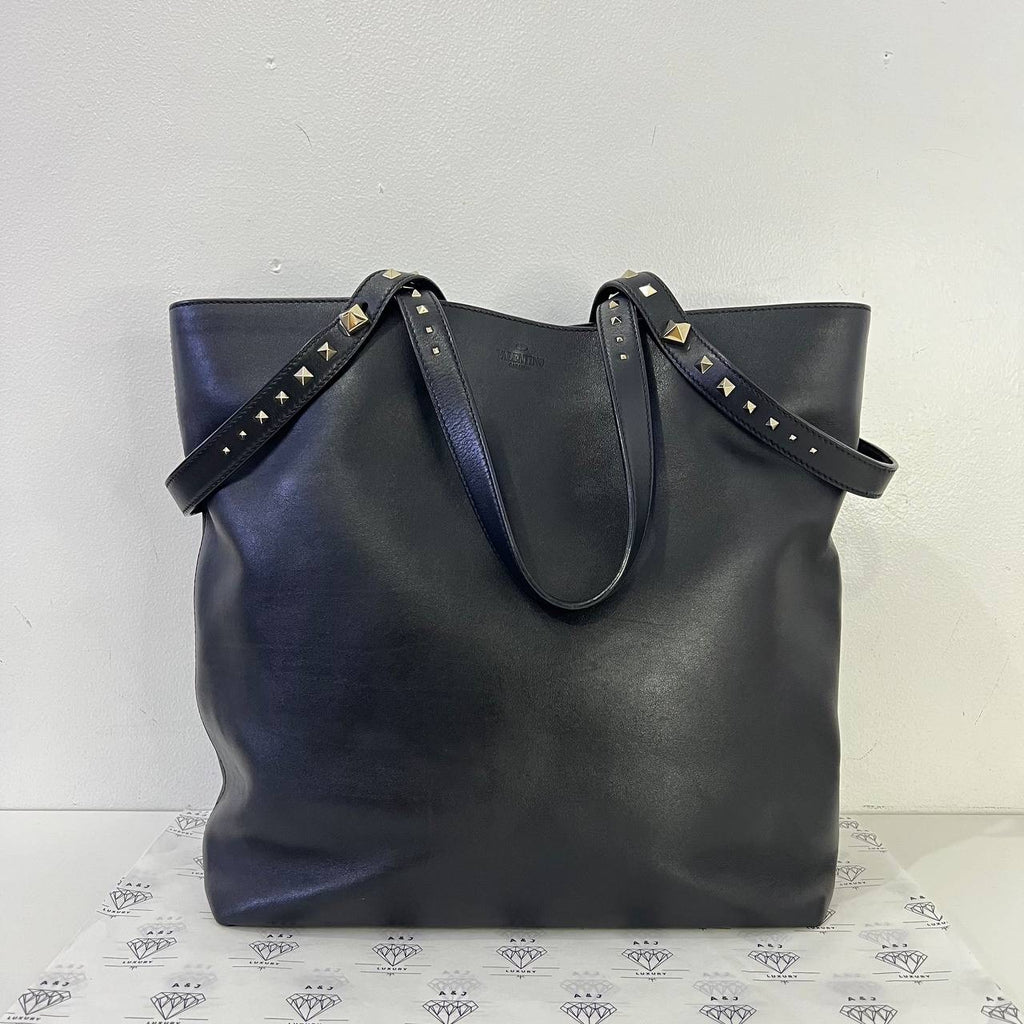 [PRE LOVED] Valentino Lovestud Tote in Black GHW