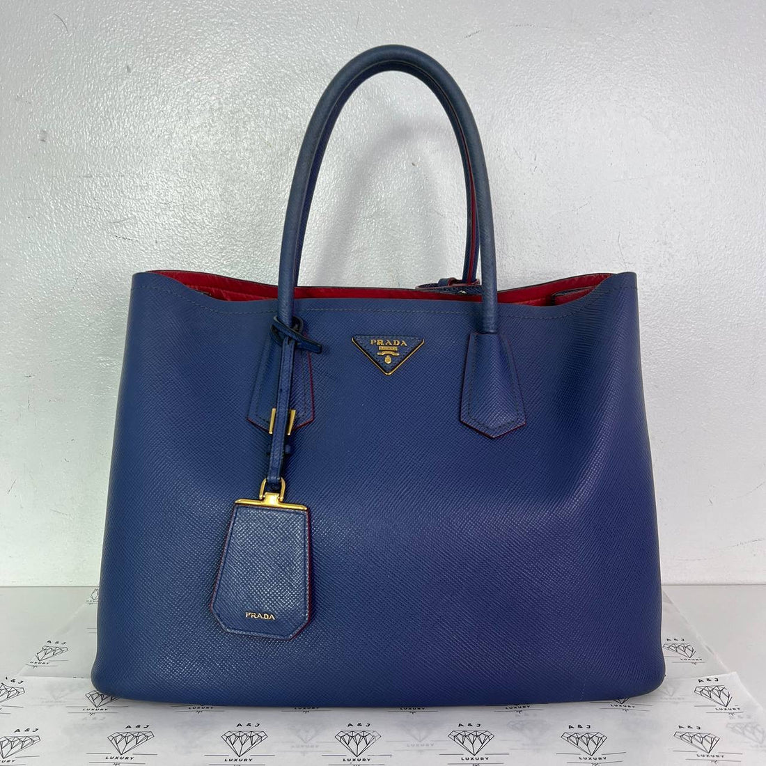 [PRE LOVED] Prada B2756T Saffiano Cuir in Bluette GHW
