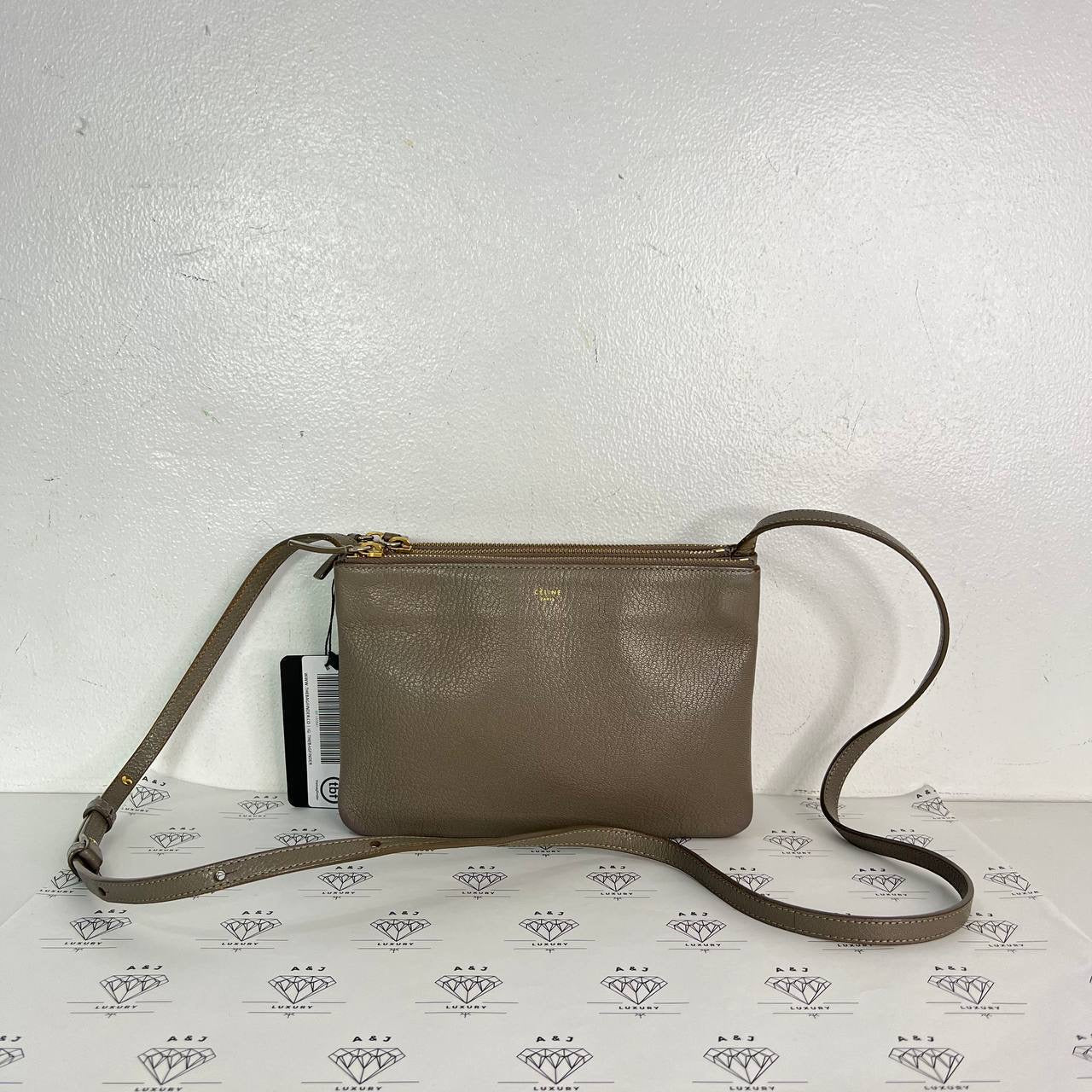 [PRE LOVED] Celine Small Trio in Gray GHW