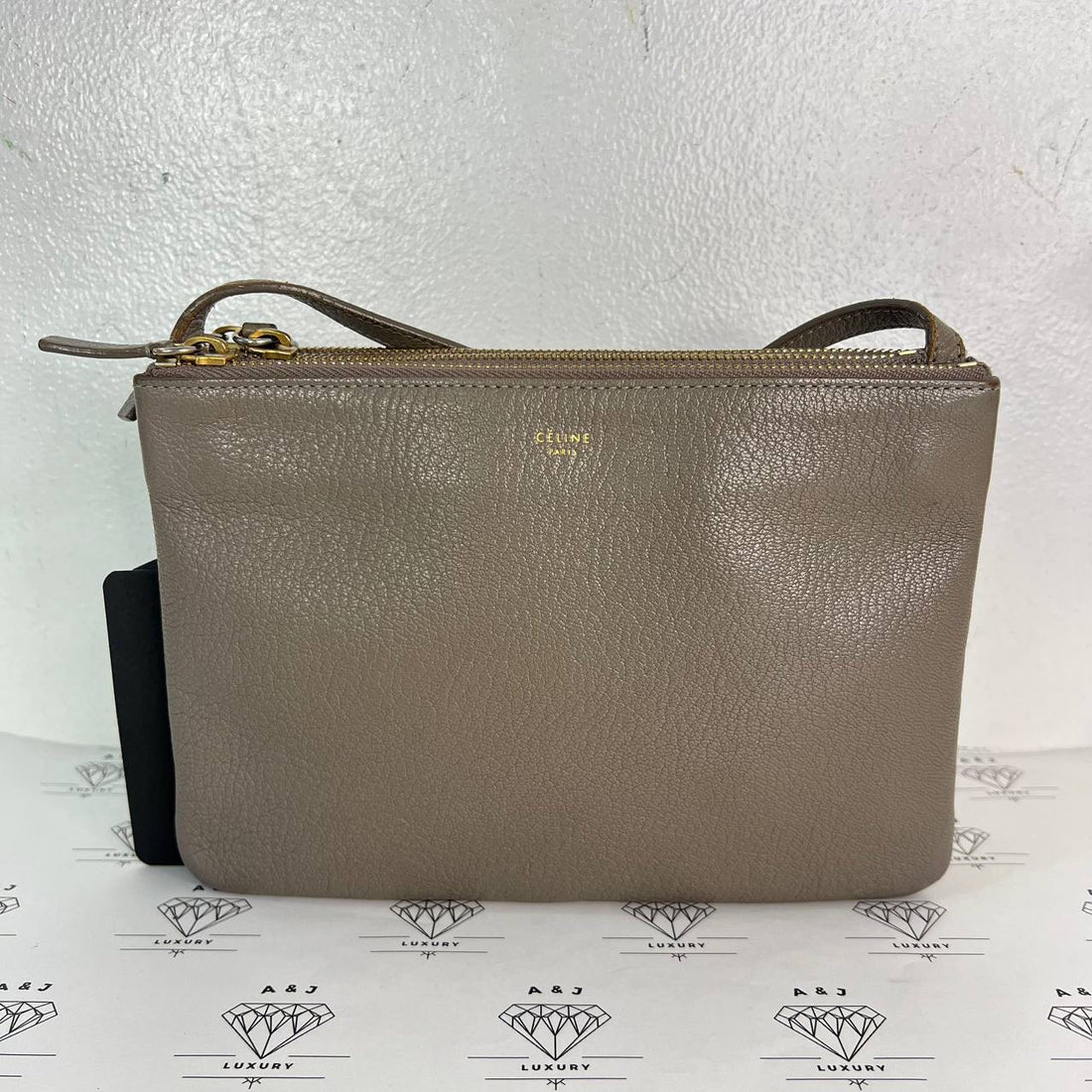 [PRE LOVED] Celine Small Trio in Gray GHW