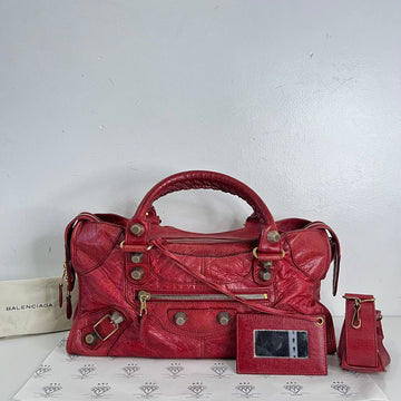 [PRE LOVED] Balenciaga G12 City in Red GHW