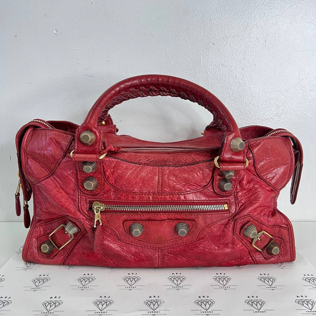 [PRE LOVED] Balenciaga G12 City in Red GHW