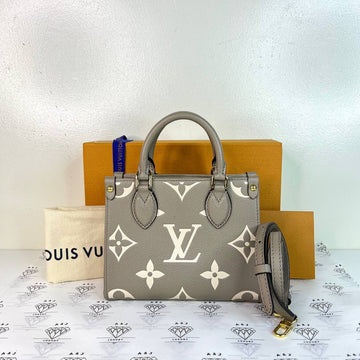 [PRE LOVED] Louis Vuitton OnTheGo BB in Tourtelle/Creme Bicolor Empreinte Leather GHW (microchipped)