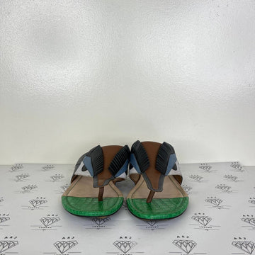 [PRE LOVED] Fendi Bugs Paneled Thong Sandals Size 36EU