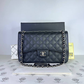 [PRE LOVED] Chanel Classic Jumbo Double Flap in Black Caviar SHW (Series 15)