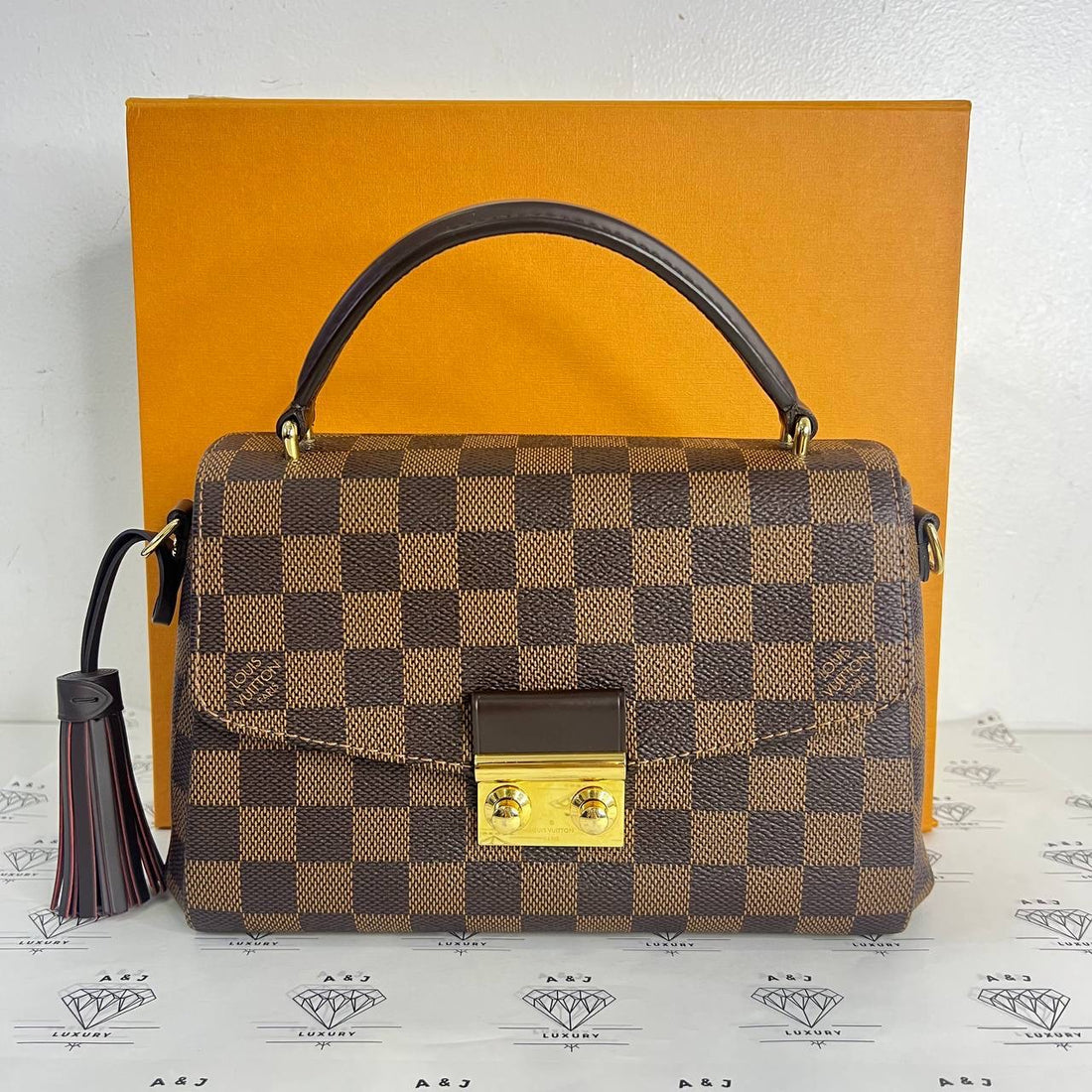 [PRE LOVED] Louis Vuitton Croisette in Damier Ebene Canvass (microchipped)