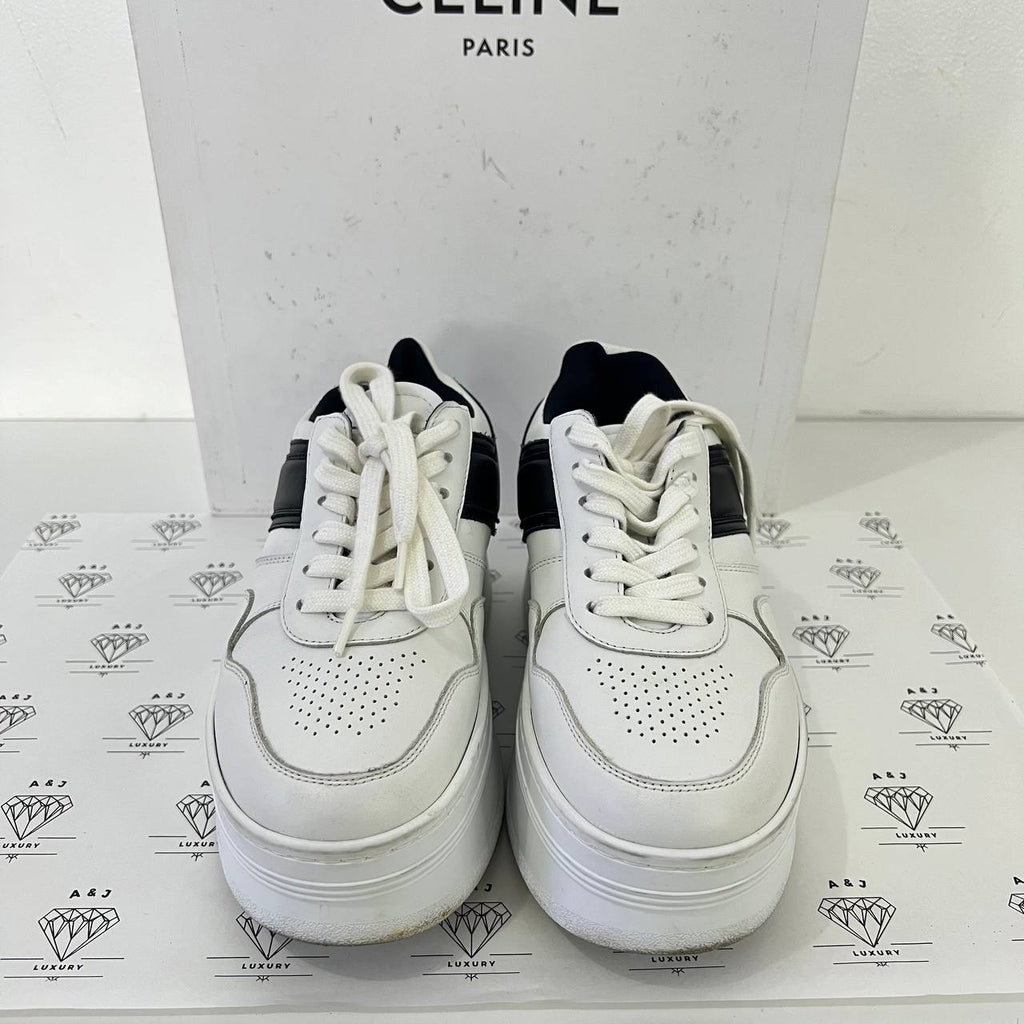 [PRE LOVED] Celine Block Sneakers with wedge in Black and White Size 35EU