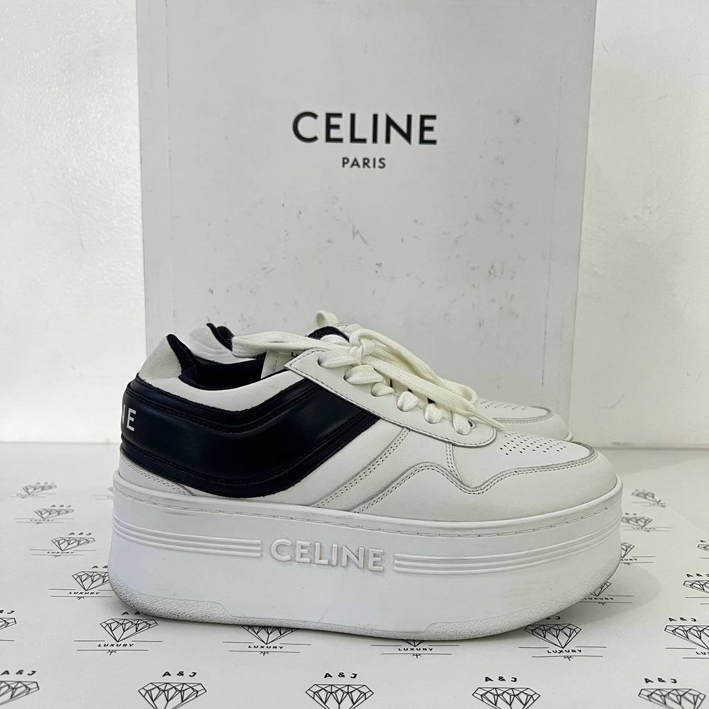 [PRE LOVED] Celine Block Sneakers with wedge in Black and White Size 35EU