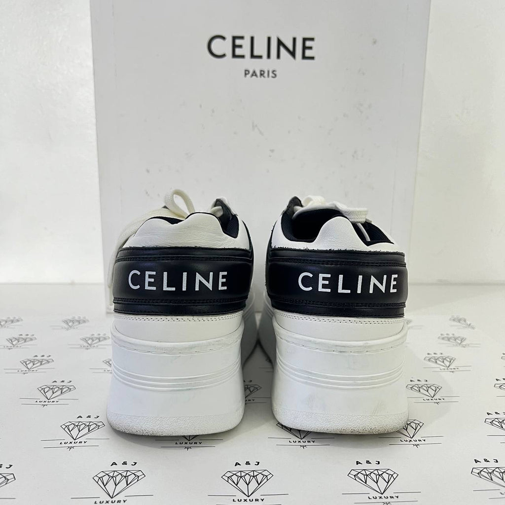 [PRE LOVED] Celine Block Sneakers with wedge in Black and White Size 35EU