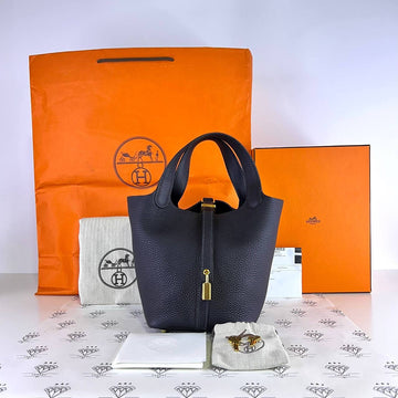 [PRE LOVED] Hermes Picotin 18 in Caban Clemence Leather GHW (Stamp B - 2023)