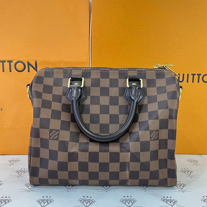 [PRE LOVED] Louis Vuitton Speedy Bandouliere 25 in Damier Ebene Canvass (CT3147)