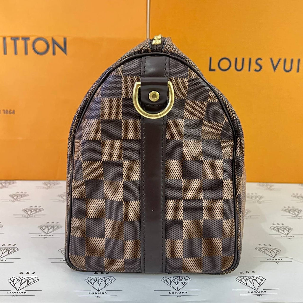 [PRE LOVED] Louis Vuitton Speedy Bandouliere 25 in Damier Ebene Canvass (CT3147)