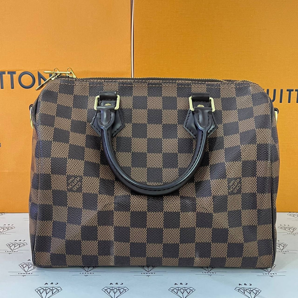 [PRE LOVED] Louis Vuitton Speedy Bandouliere 25 in Damier Ebene Canvass (CT3147)