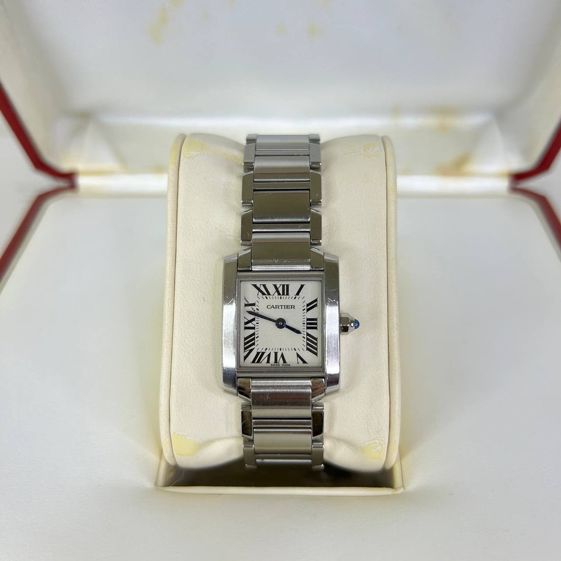 [PRE LOVED] Cartier Small Tank in Steel (2013)